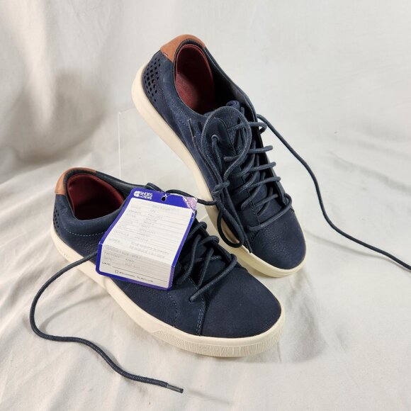 New SFC Mozo Women's MAVI Non-Slip Crew Leather Shoes Navy Blue M42168 US Size 7 - Picture 1 of 16